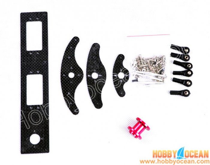 Carbon Fiber Rudder kit, RC airplane 100cc - Click Image to Close