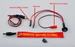 Receiver charge switch for rc airplane