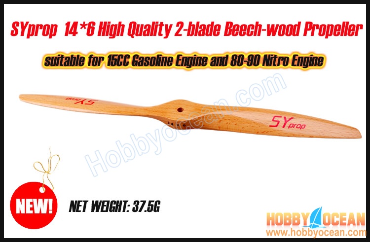 Syprop 14x6 Beech Wood 2 blades Propeller - Click Image to Close