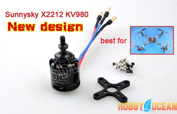 （New ） SUNNYSKY X2212-980KV 2-3s Outrunner Brushless Motor - Click Image to Close